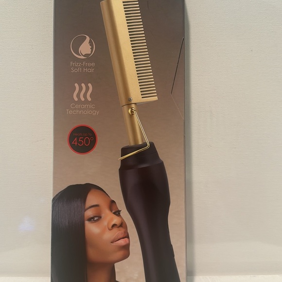 NIB Hollywood Xpressions Ctreme Heat Strsightening Comb heats up to 450 degrees. - Picture 2 of 6